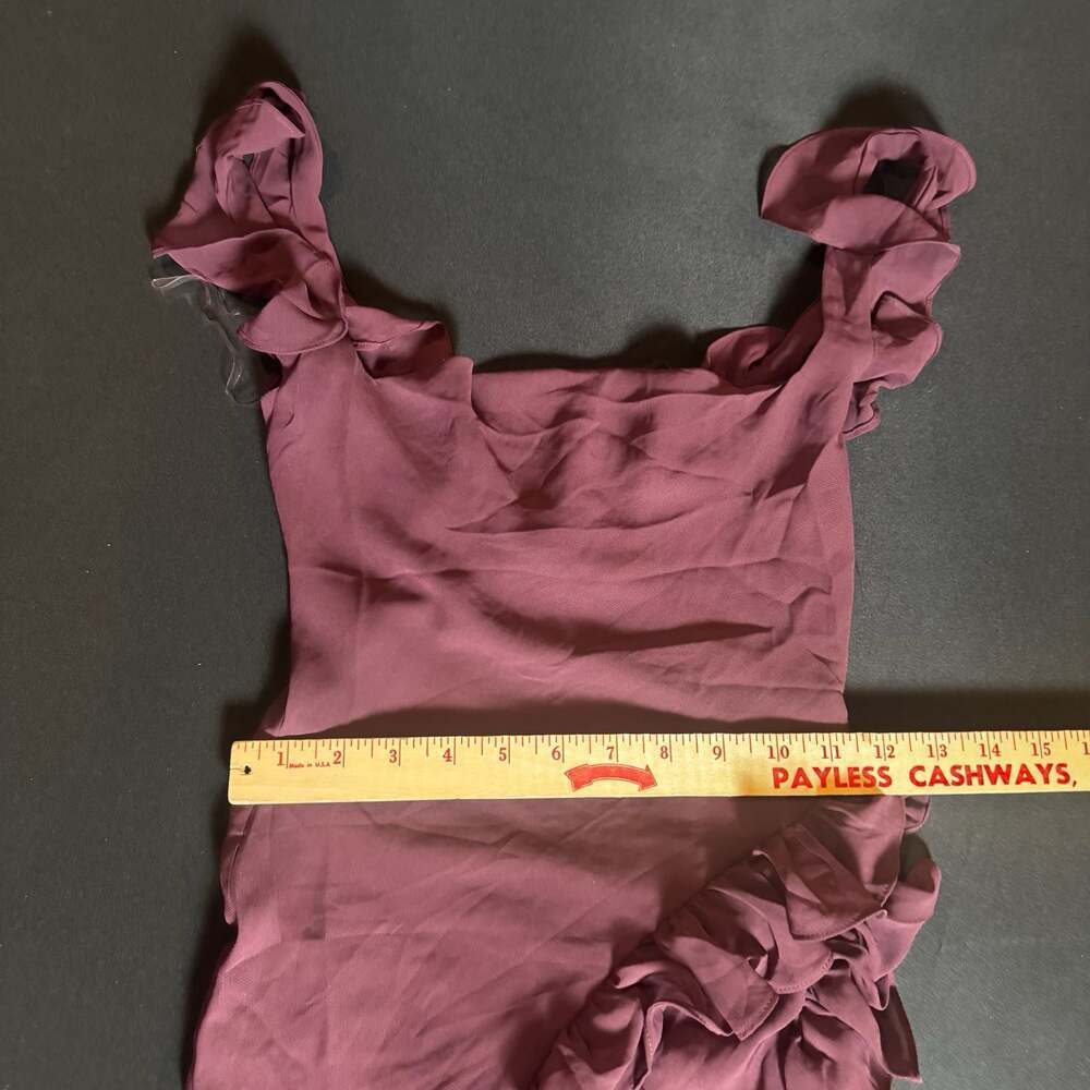Clothing : Maxi Dresses : 'Ariela' Mulberry Ruffle Maxi Dress, View 3